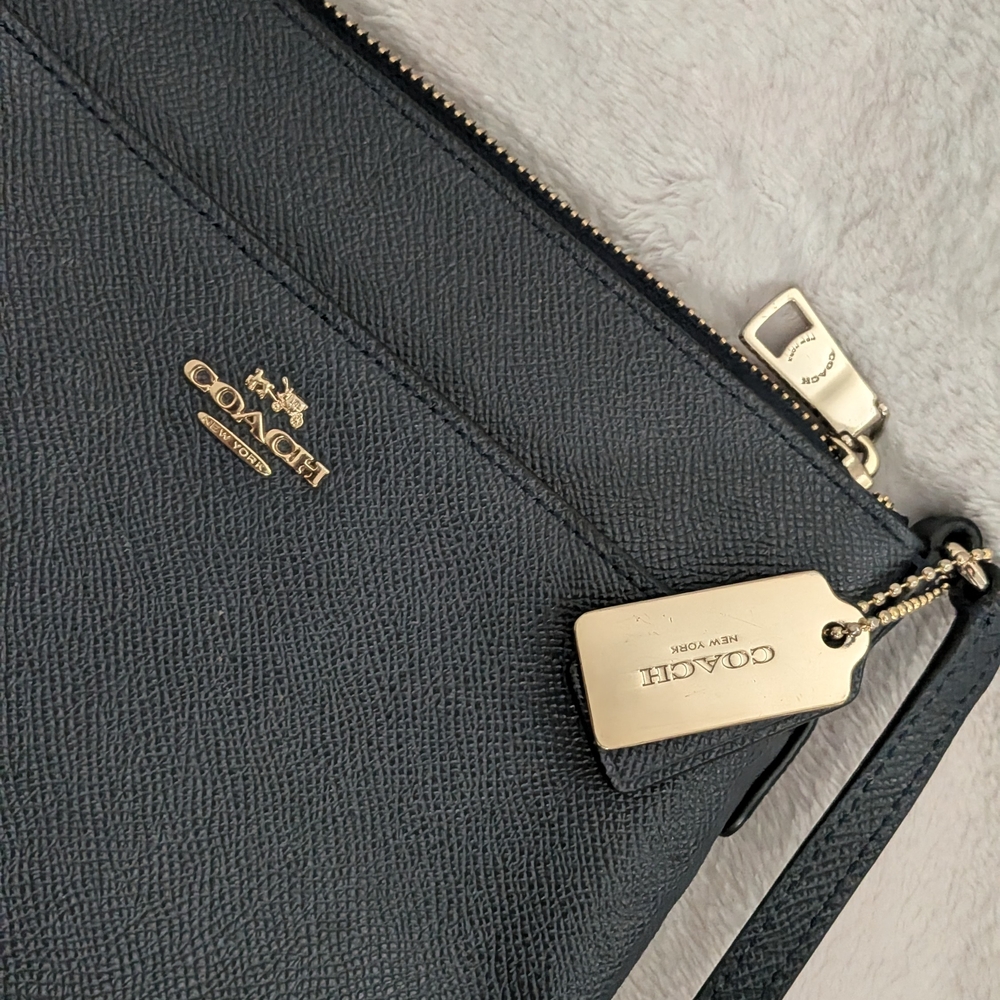 Coach Dark Navy Leather Crossbody Bag - Picture 2 of 5